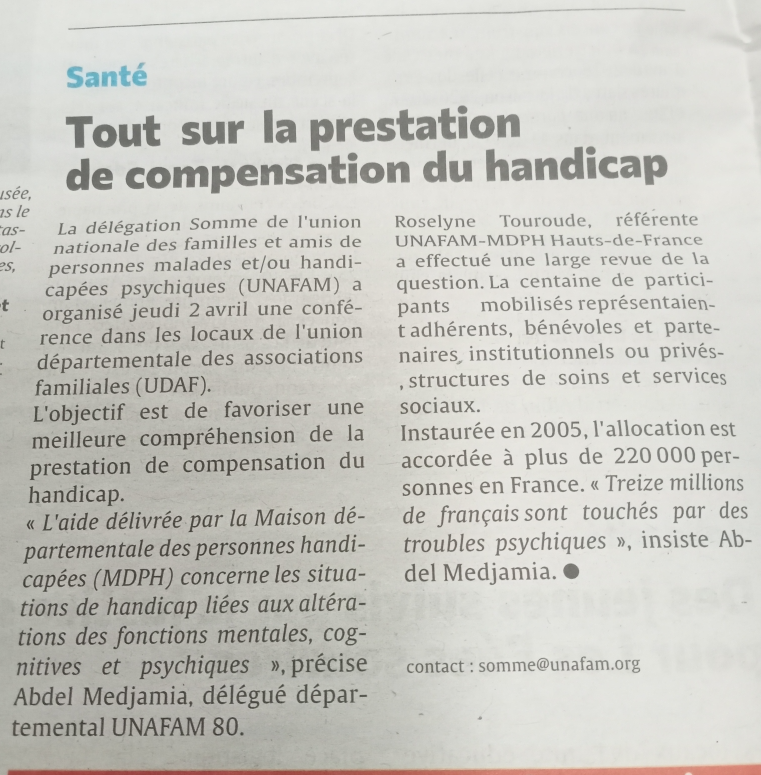 Article du Courrier Picard du 12 avril 2026