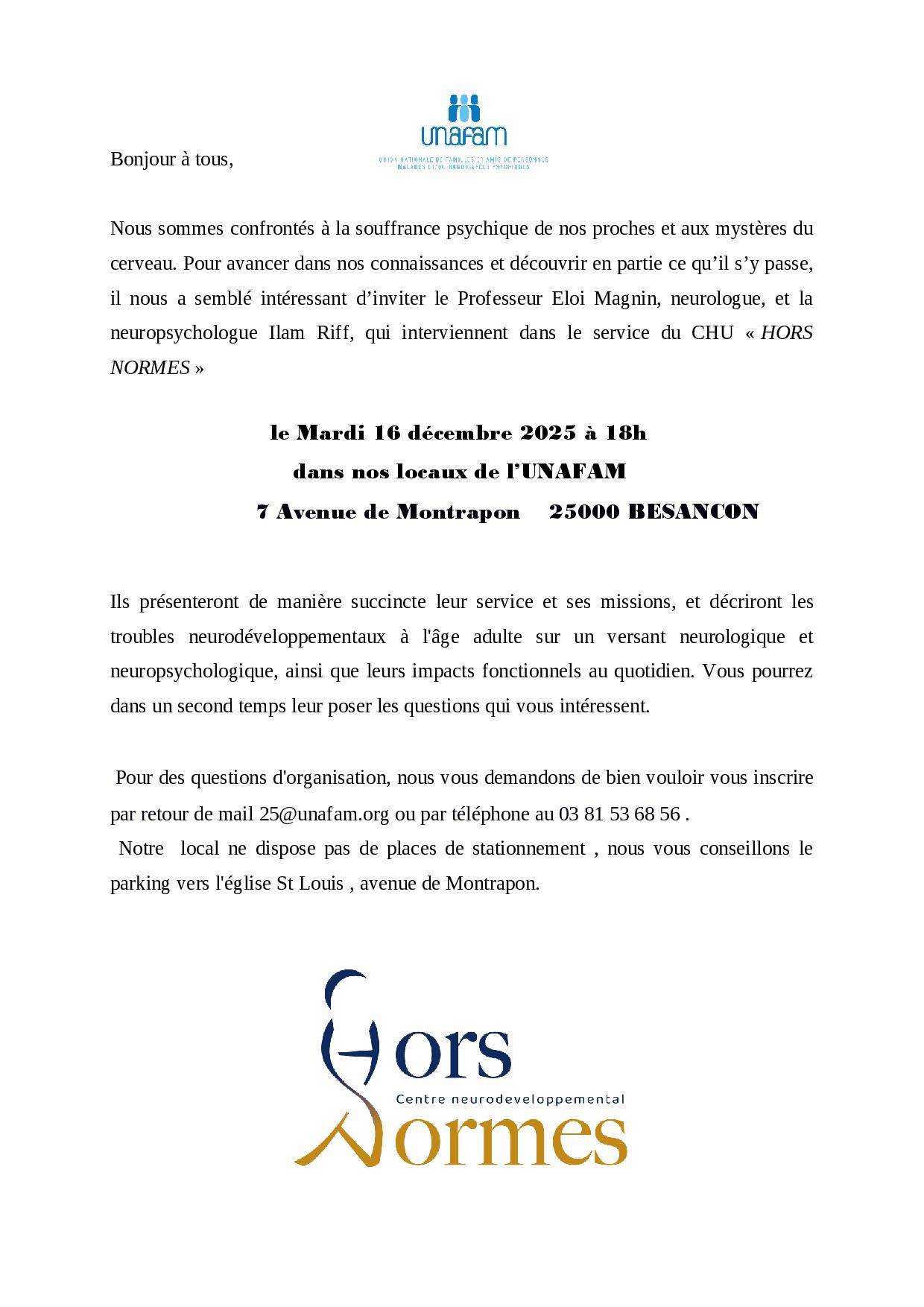 Réunion du 16 décembre 2025