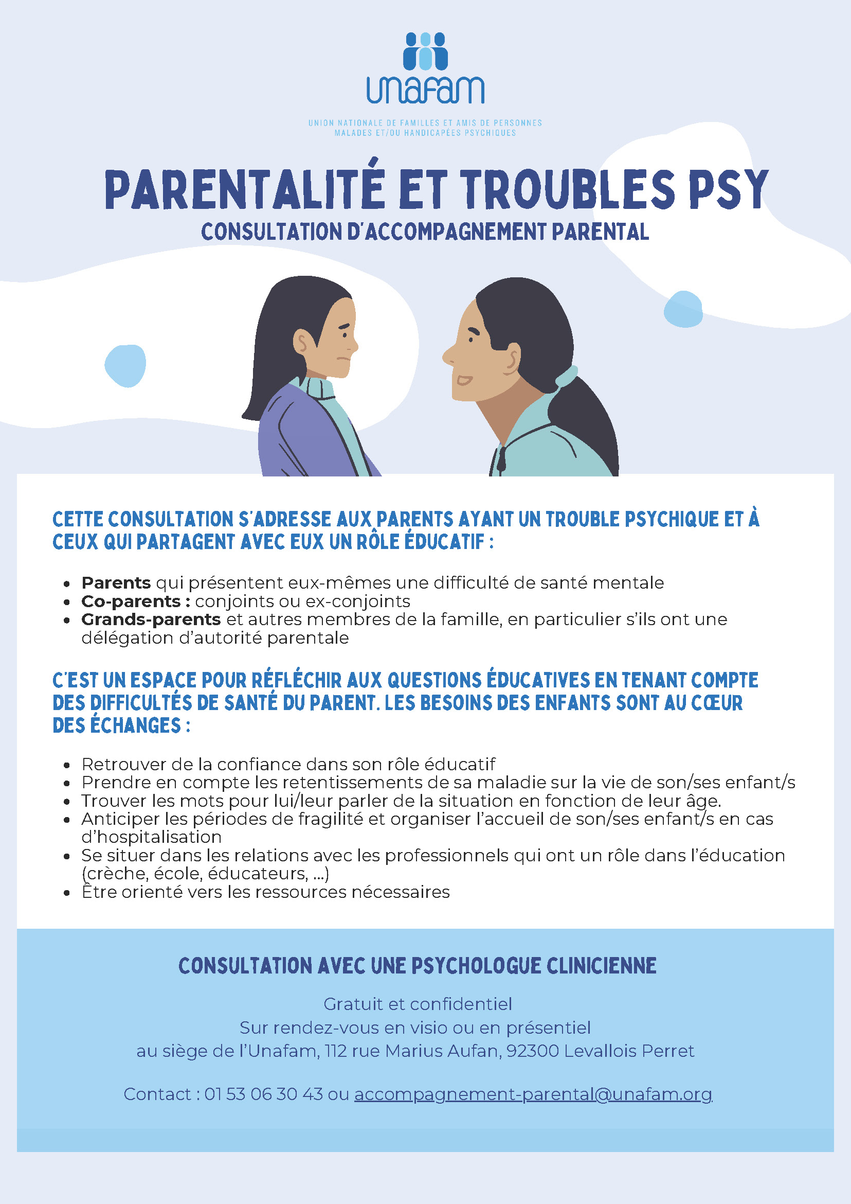 Flyer consultation parentalité