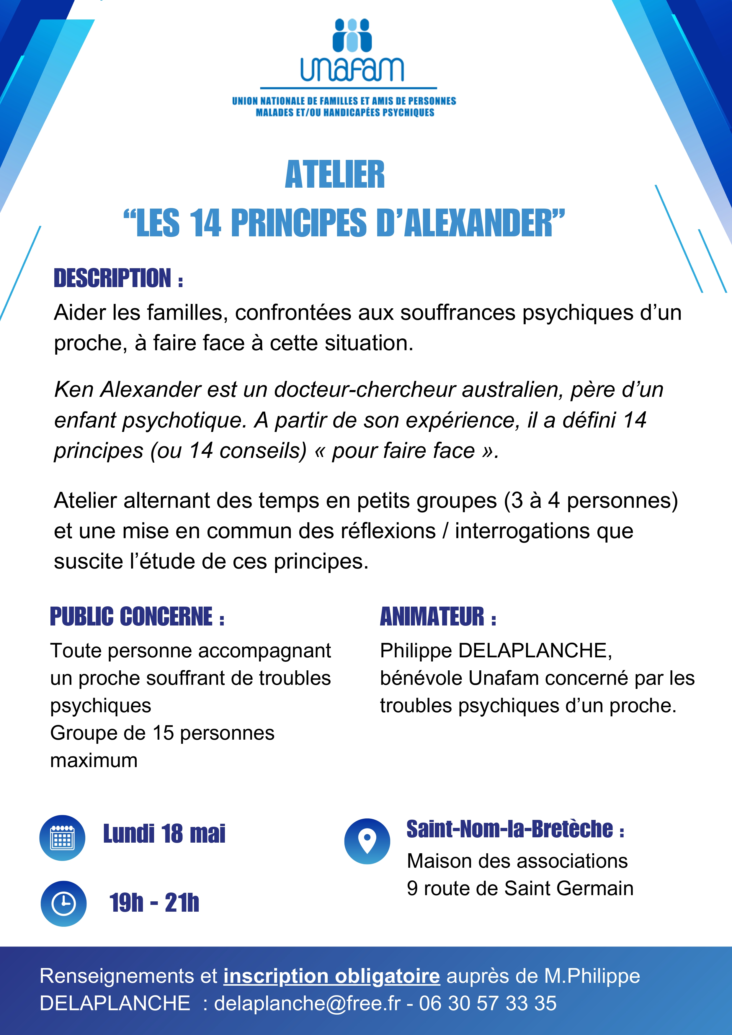 Flyer Atelier 14 Principes d'Alexander