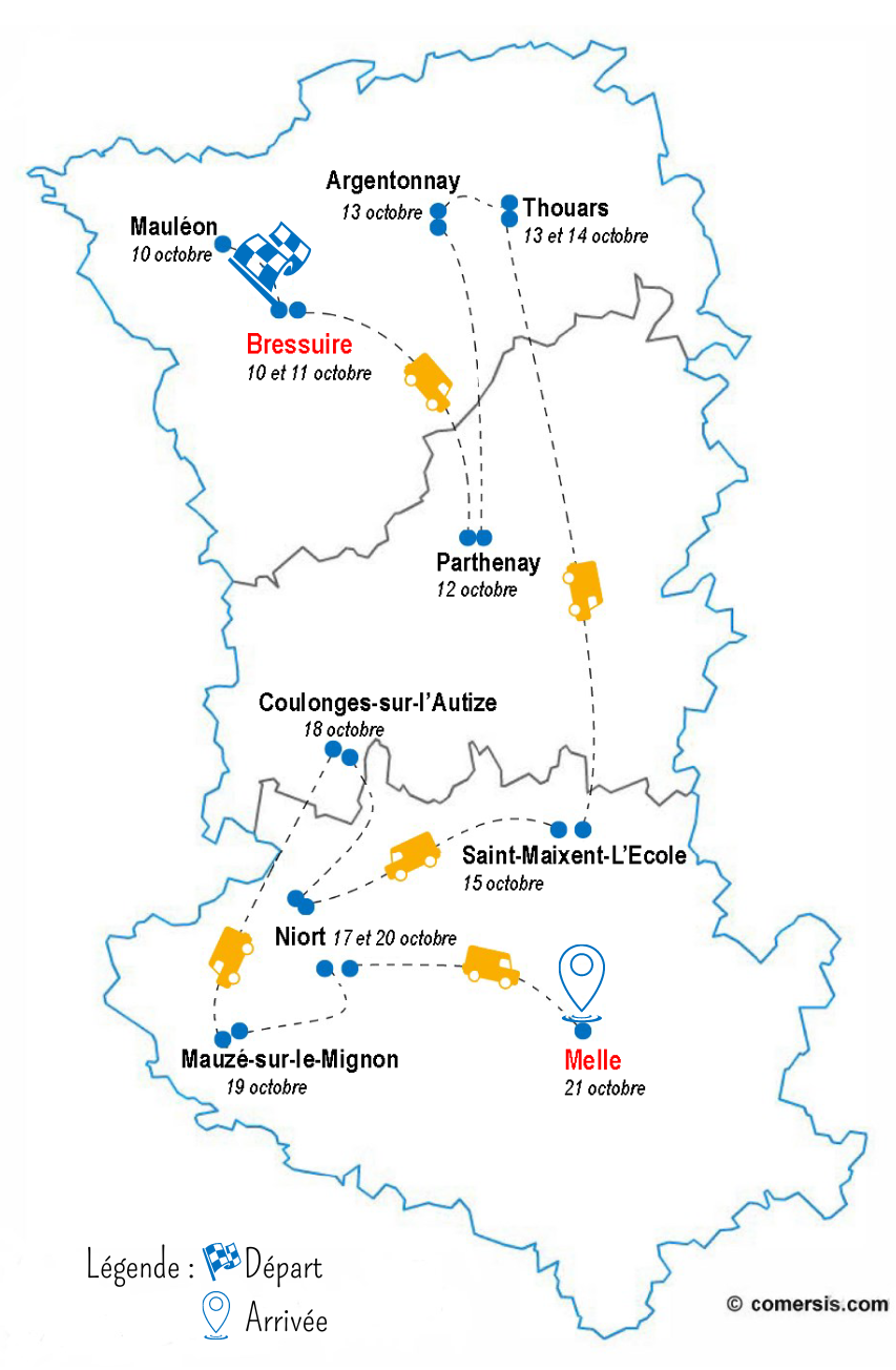 Carte des Deux-Sèvres de Psymone