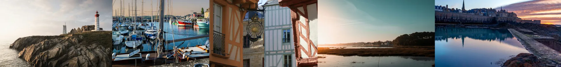 Echantillons de photo des paysages bretons, entre mer et architecture.