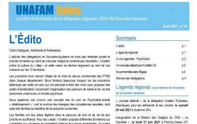 Page de couverture Unafam Infos n°14