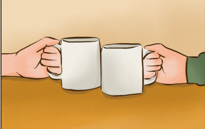 illustration café rencontre