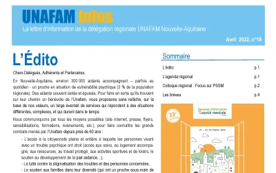 Page de couverture Unafam infos n°18