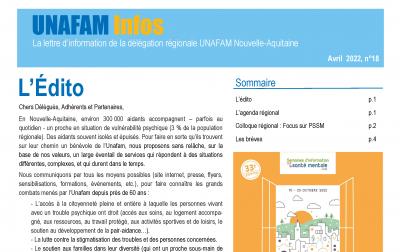 Page de couverture Unafam infos n°18
