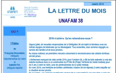 Lettre du mois Unafam 38