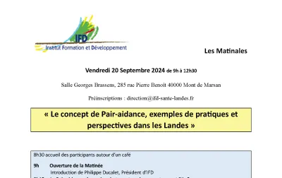 Flyer des matinales de l'IFD