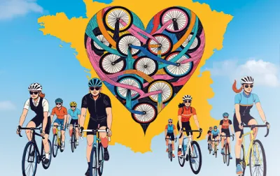Image de la France avec des cyclistes