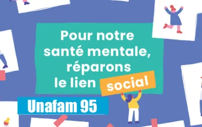 Affiche : Pour notre santé mentale, réparons le lien sociale