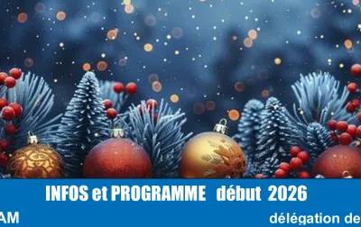 INFOS ET PROGRAMME Debut 2026 