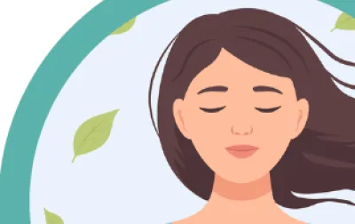 illustration neutre femme apaisée