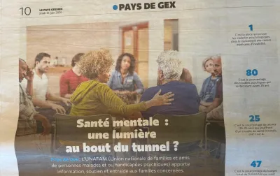 Pour Contacter l'Unafam de l'Ain: ain@unafam.org ou au 0474321139